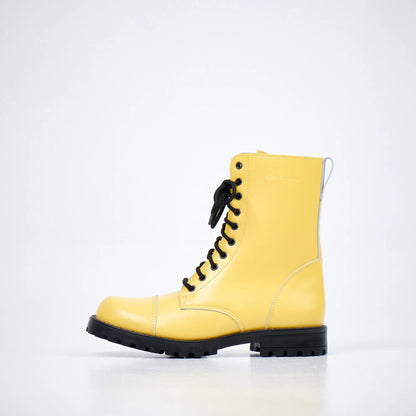 511 Yellow women's leather boots
