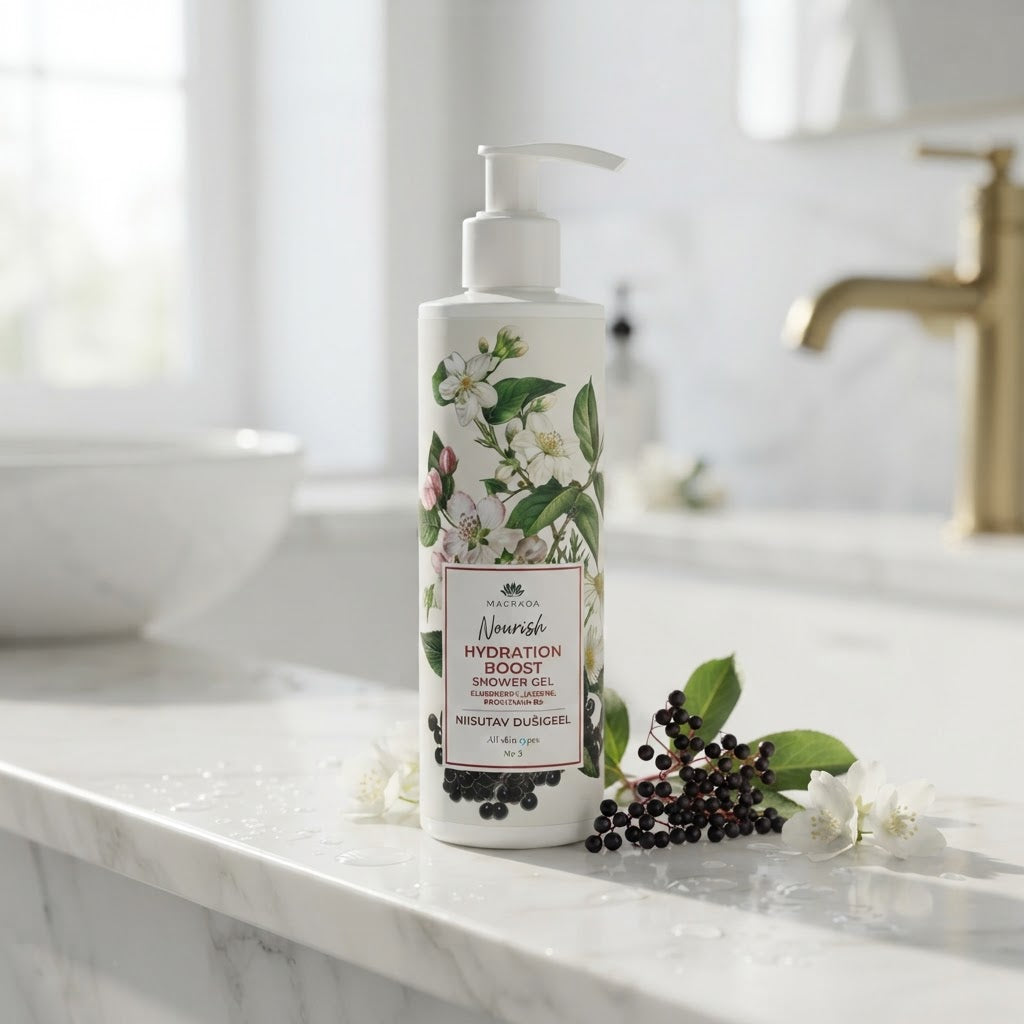 Moisturizing Shower Gel With Elderberry And Jasmine, 250 ml