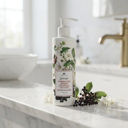Moisturizing Shower Gel With Elderberry And Jasmine, 250 ml
